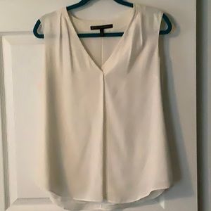 White House Black Market Cream Shirt- Size 6
